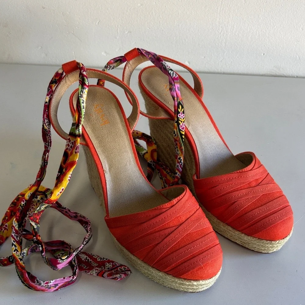 Levity Sierra Wedge Stylish burnt Orange Wedge Sandals